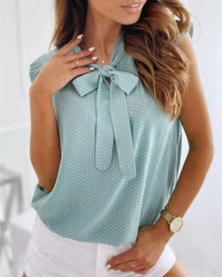 Miley – Classy Blouse with Knot Design