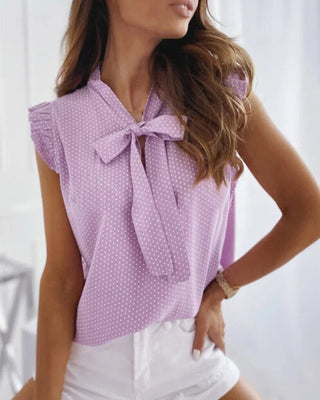 Miley – Classy Blouse with Knot Design