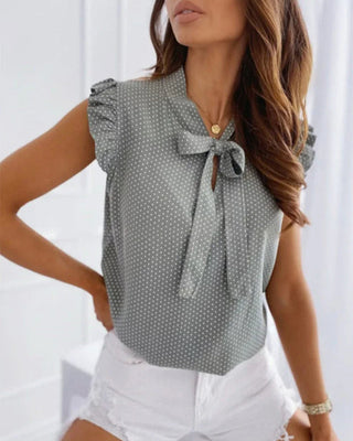 Miley – Classy Blouse with Knot Design