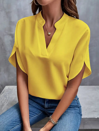Indy - Elegant Blouse with V-Neck Design
