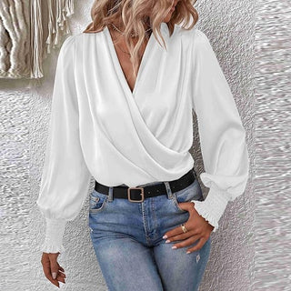 Hannah - Top with Puffed Sleeves Design