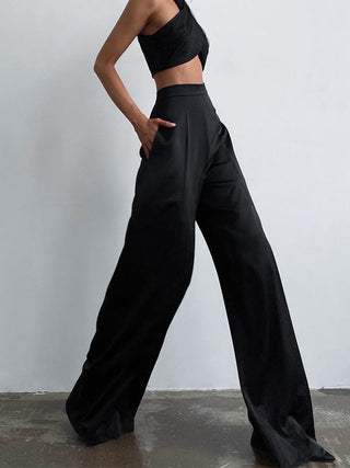 Lucille - Oversized Satin Wide Pants