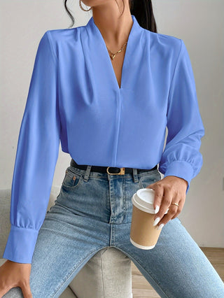 Sylvia - Elegant Blouse with V-Neck Design