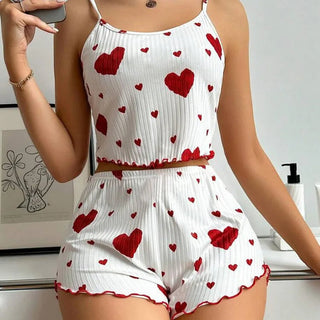 Michaela - Comfy Lounge Set with Heart Print