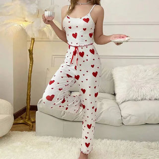 Celia - Comfy Pyjama Set with Heart Print