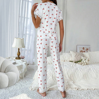 Luz - Cute Pyjama Set with Cherry Print