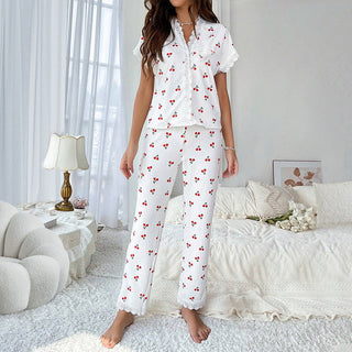 Luz - Cute Pyjama Set with Cherry Print