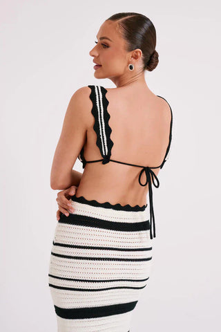 Candice - Classy Striped Crochet Set