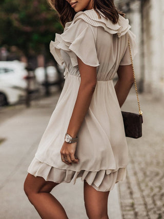 Kourtney - Classy Dress with Ruffles