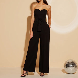 Brittany - Classy Sleeveless Jumpsuit with Wide Pipes