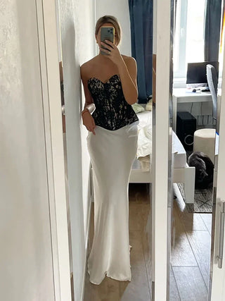 Harlee - Classy Long Satin Skirt