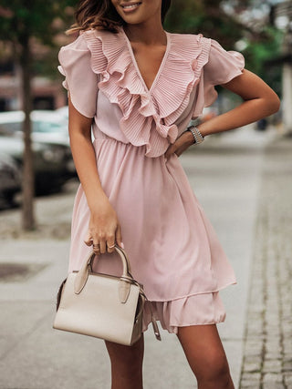 Kourtney - Classy Dress with Ruffles