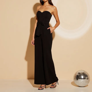 Brittany - Classy Sleeveless Jumpsuit with Wide Pipes