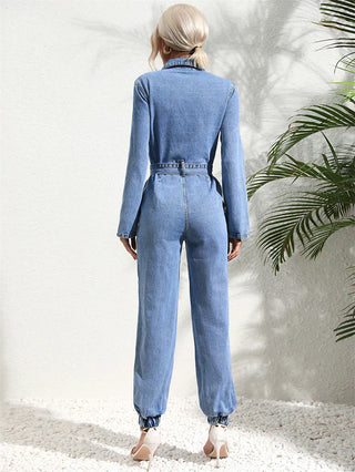 Daisy - Stylish Denim Jumpsuit with Bow