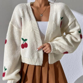 Janelle - Chic Vest with Cherry Print