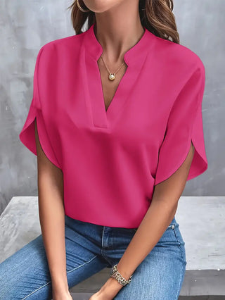 Indy - Elegant Blouse with V-Neck Design
