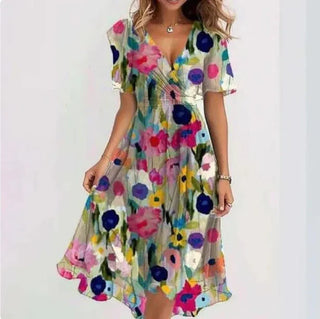 Maria - Elegant Dress with Print