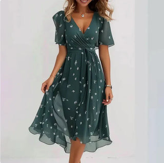 Maria - Elegant Dress with Print